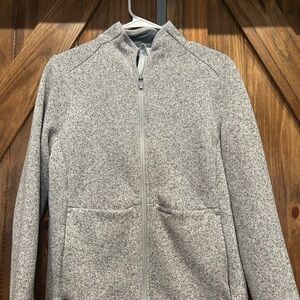 Figs Heather Gray Zip-Up Jacket